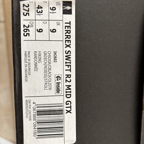 Adidas Terrex Swift R2 Mid GTX boots like new, size 43.5, grey