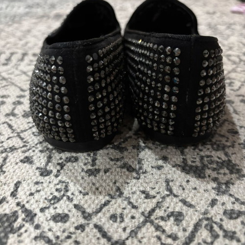 Steve Madden Caviarr Black Rhinestone Loafers, size 37