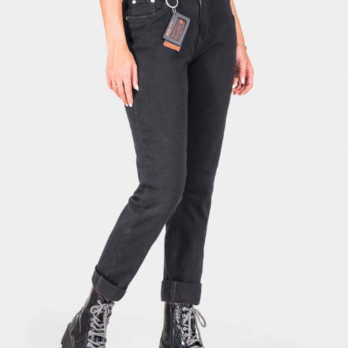 Estero Ragazza boyfriend women's jeans, graphite black denim