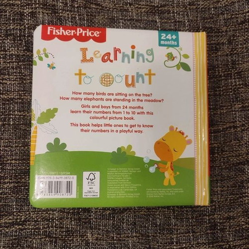 Fisher-Price Learning to Count book new, English, ages 24+ months