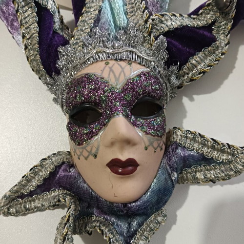 Vintage decorative wall mask used with slight wear