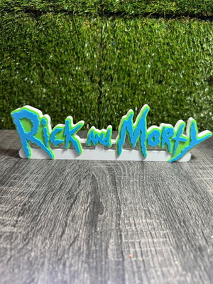 Rick and Morty διακοσμητικό logo 3D printed καινούργιο