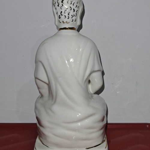 Vintage ceramic Buddha statue 35 cm handmade Fayance Greece like new