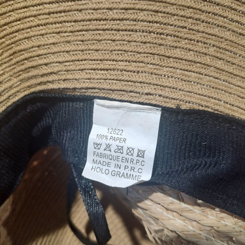 Beach hat, flexible, beige, size L