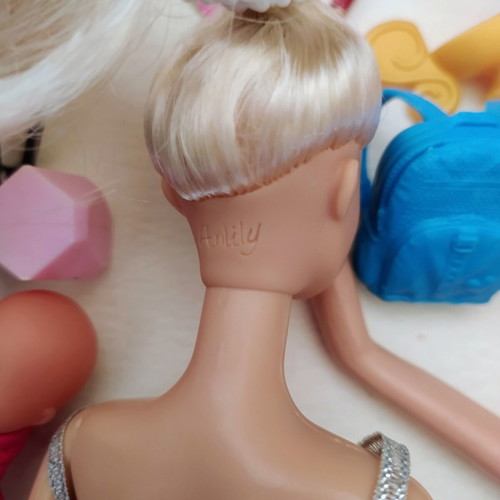 Barbie, Chelsea, Anlily dolls set with stroller and accessories