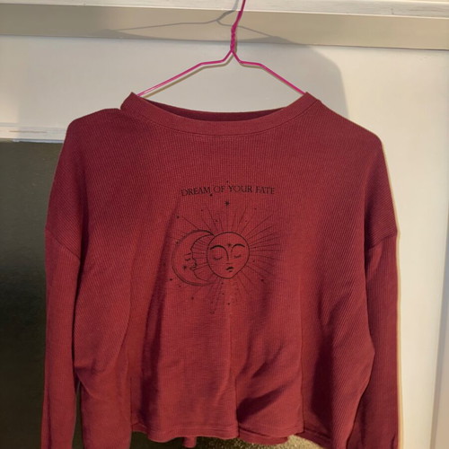 Dream of your fate long-sleeve blouse used, burgundy