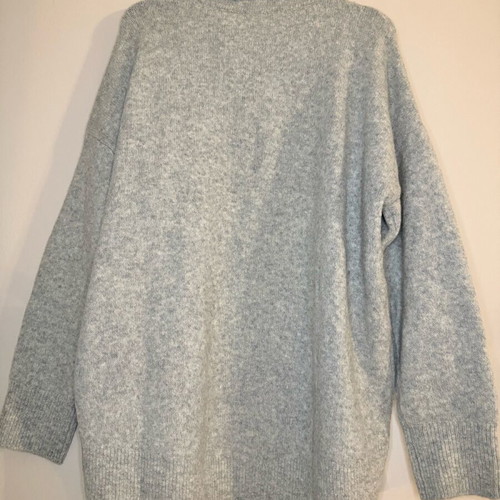 H&M knit sweater gray melange oversize like new size S