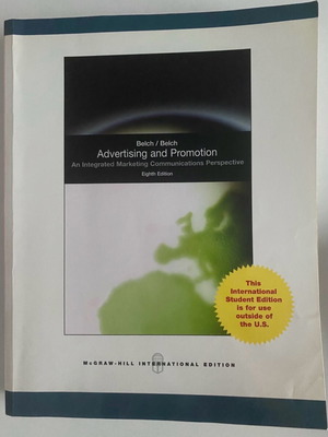 Advertising and Promotion book like new, Belch & Belch, English