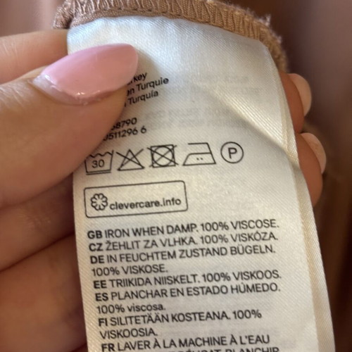 Maxi dress in bronze tones, used, H&M, size L