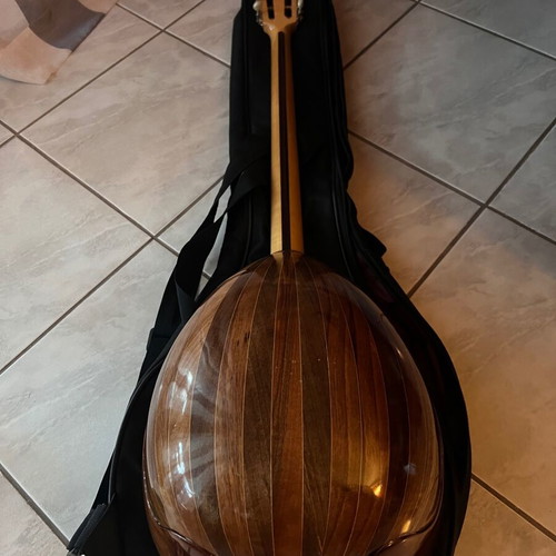 Four-string Handmade Bouzouki used with case by Paraskevas Papadopoulos