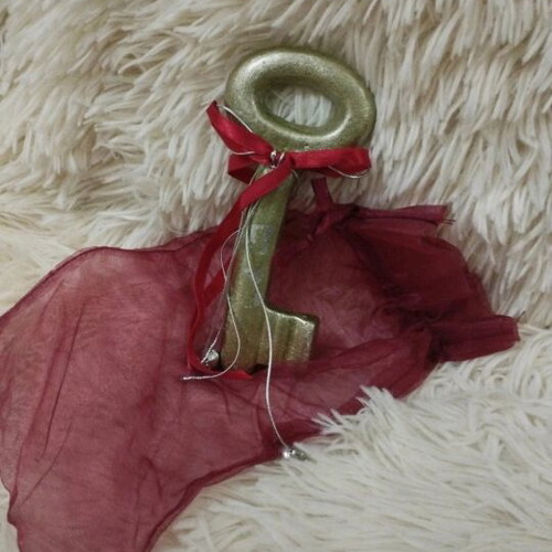 Handmade painted key charm