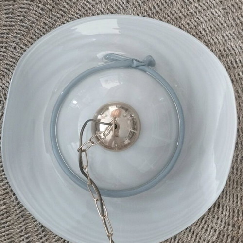 Murano pendant light like new, women's hat off-white with gray bow