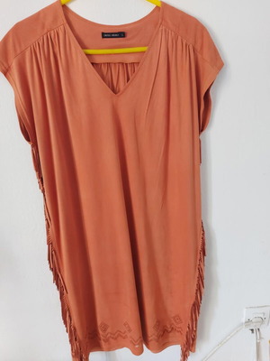 Orfeo Negro ethnic style dress L like new, suede type
