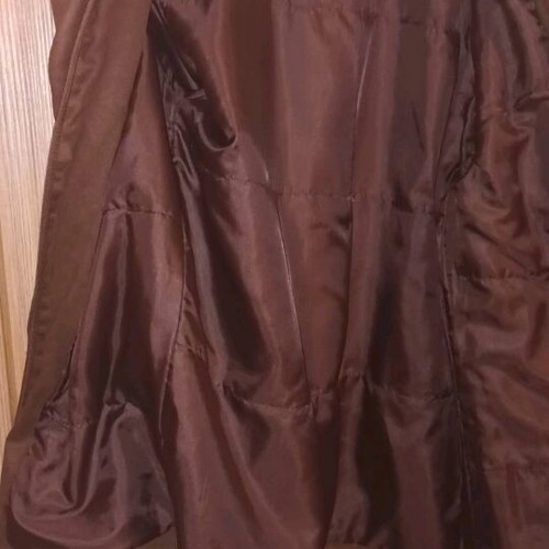 Suede jacket used brown tan, size L