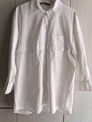 Zara Oversized Shirt Dress like new, white