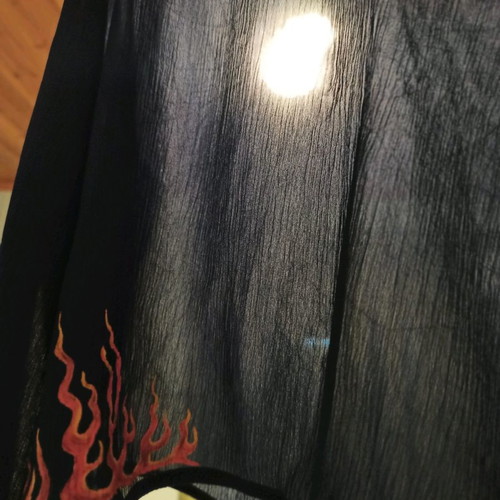 Crop blouse used, size S, blue, transparent