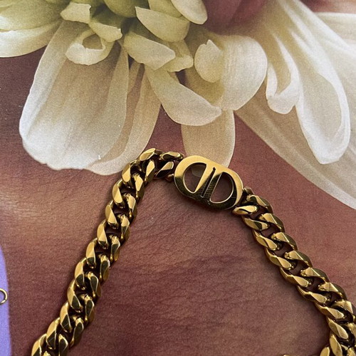 Cuban Link bracelet with gold-tone detail