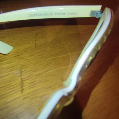 Emmanuelle Khanh Paris sunglasses beige like new vintage 1975