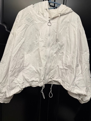 Star Wars Zara windbreaker jacket like new, oversized balloon sleeves, white, XL