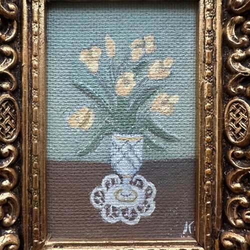 Small painting with frame like new, vintage, retro