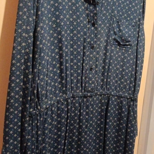 Blouse dress like new, size XL, white and blue