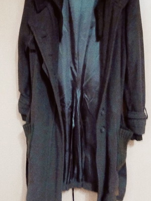 Παλτό Attrattivo καφέ σαν καινούργιο, με πλεκτή τσέπη και γιακά XL