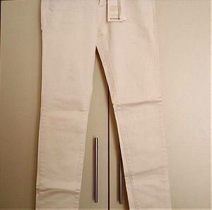 ZARA DENIM , SOFTTOUCH EDITION, τζιν παντελόνι, λευκό κρεμ, Νο 34 (XS), αφόρετο