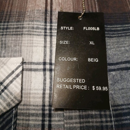 Brown striped Cult shirt new, size XXL, long sleeves