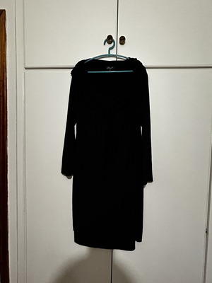 Forel black plus size dress with drape neckline like new, XXL-3XL