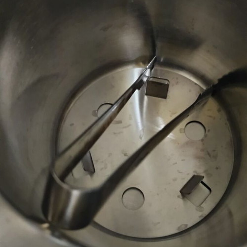 Inox ice bucket new with tongs and airtight lid