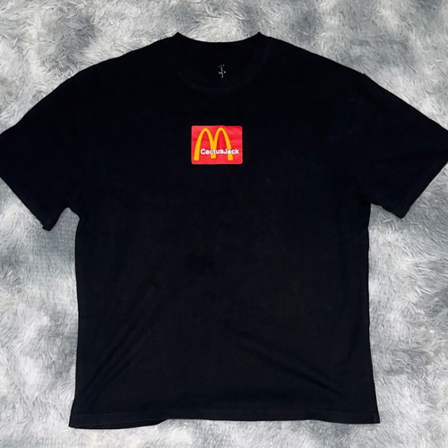Travis Scott x McDonald's Cactus Jack T-shirt Large like new, black