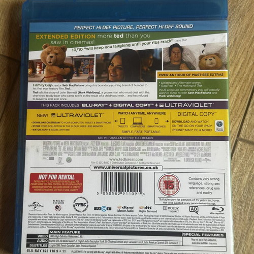 Ted Blu-Ray used with English subtitles