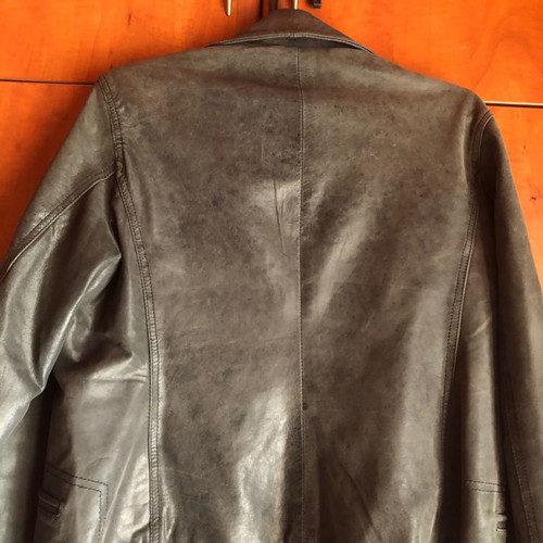 Leather jacket used, dark gray, size M