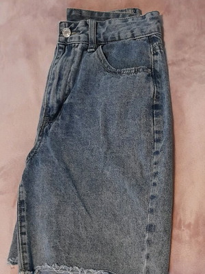 Shein denim shorts new size S 36 8 blue turquoise knee-length