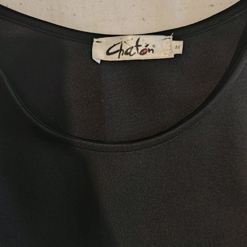 Mini black dress with bow Chatón new, size M