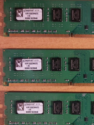 Kingston kvr1333d3n9/2g memory used