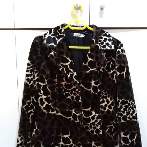 Animal print velvet tagier jacket and elastic skirt used