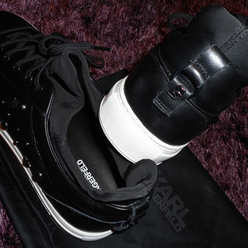 Karl Lagerfeld Kupsole Eclipse Stud Lace Sneakers black new size 46