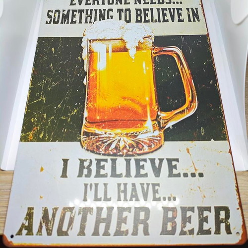 Metal decorative beer sign vintage retro 20x30 like new