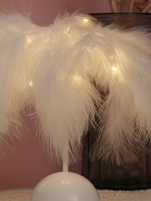 Flame Feather Lamp καινούργιο, με μπαταρίες, ρομαντική διακόσμηση