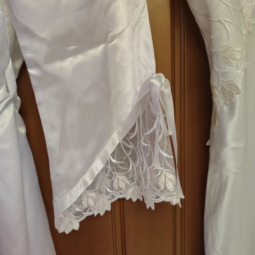 Bridal baby doll set satin lace size M like new, 2 pieces