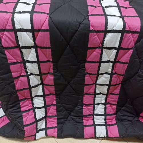 Double-sided double quilt new, 100% cotton with baked wadding