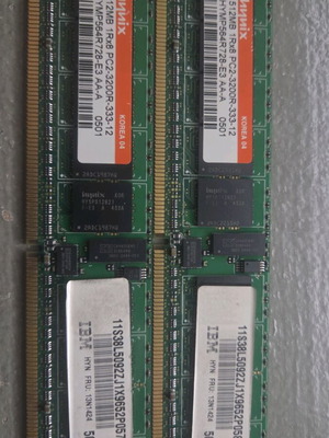 Ram DDR2 server 2x512MB used