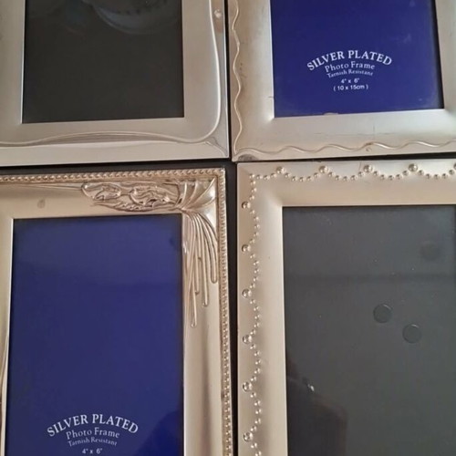Silver plated photo frames like new, set of 4