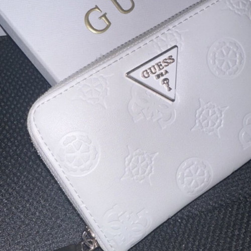 Guess white wallet