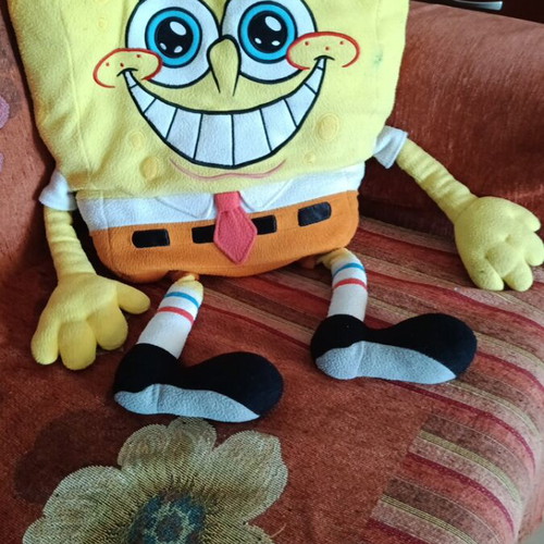 SpongeBob plush used, height 45x40 cm, with legs 68x40 cm