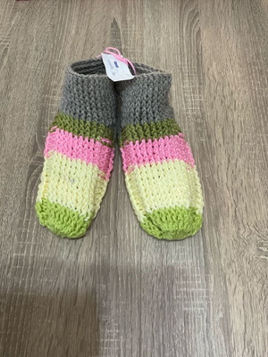 Handmade socks slippers size 38 new, multicolor