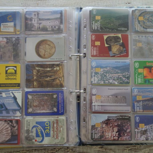 Collection of 185 used phone cards