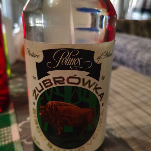 Polish vodka Żubrówka with bison grass new