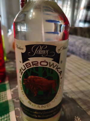 Polish vodka Żubrówka with bison grass new